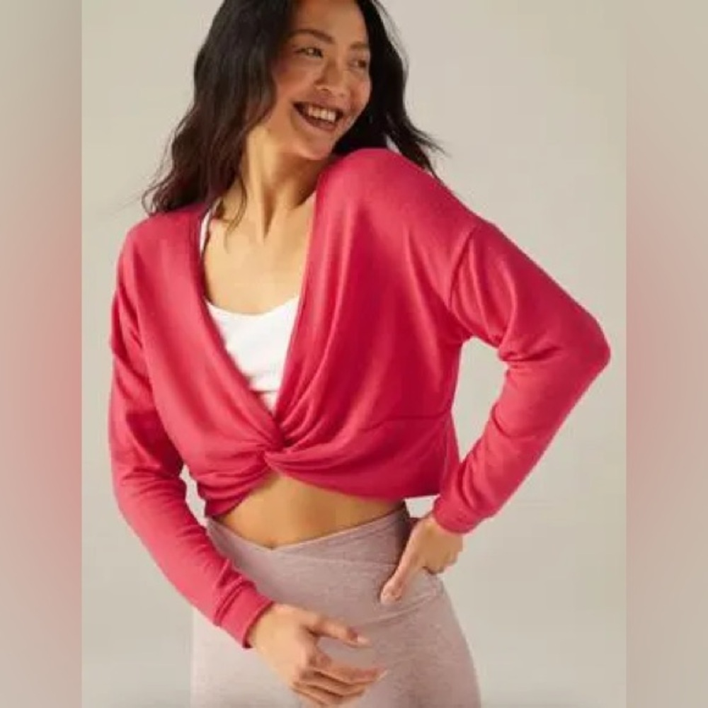 Beyond Yoga Coral Knotted Front Women's Top Size Medium - Picture 6 of 6